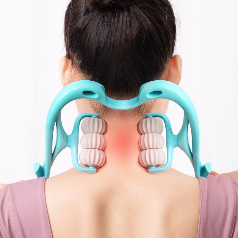 6-Roller Cervical Neck Massager — Deep Tissue Relief for Neck, Shoulders & Back